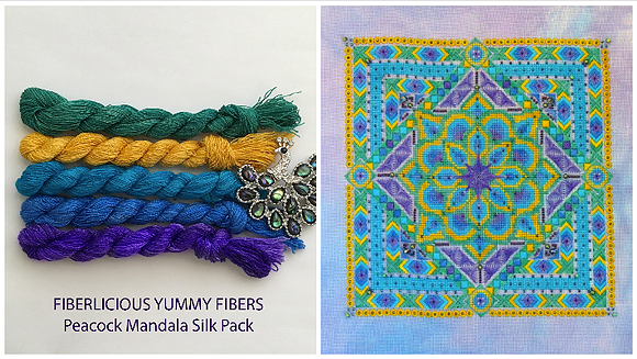 Peacock Mandala Silk Pack